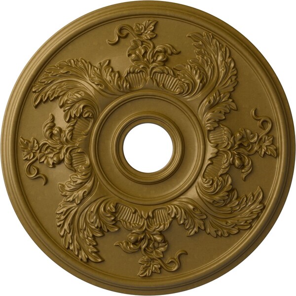 Ekena Millwork Acanthus Twist Ceiling Medallion (Fits Canopies up to 8 3/8"), 23 5/8"OD x 4 5/8"ID x 1 7/8"P, Gold CM23ACGLS - main